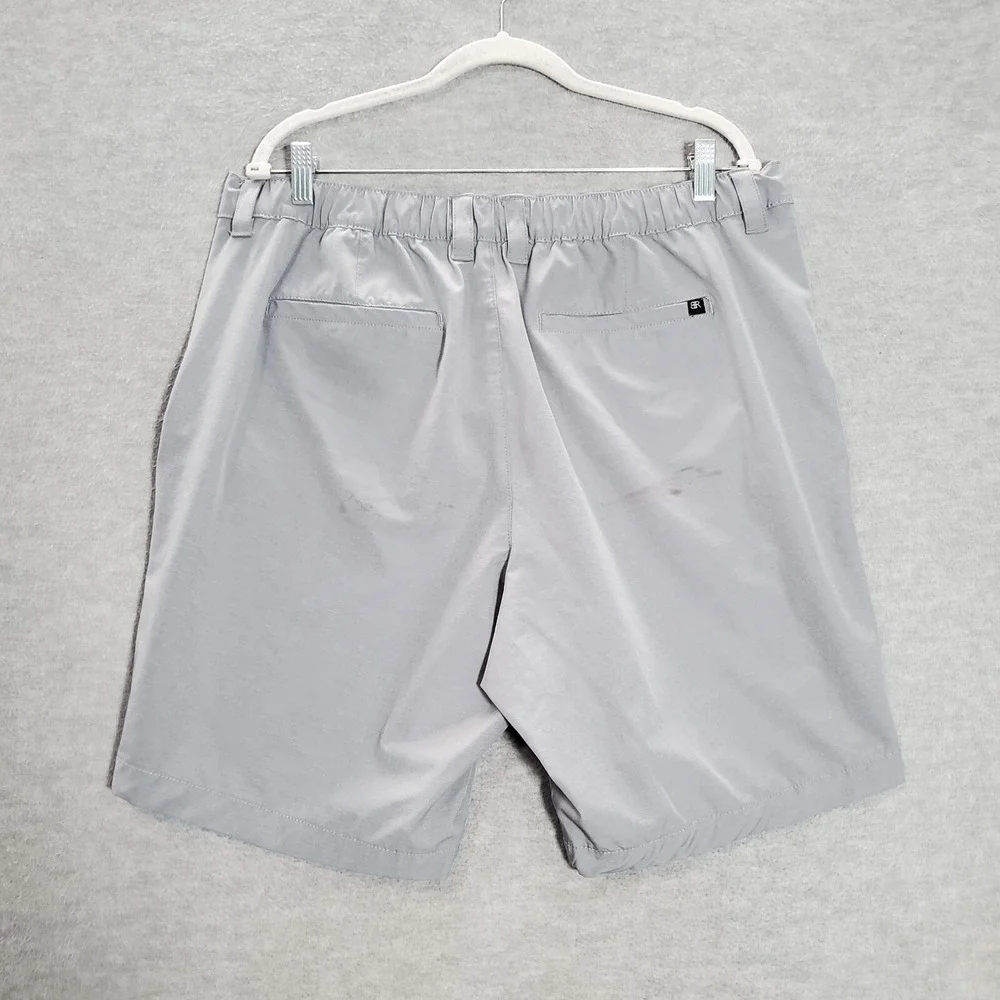 Banana Republic Men Shorts 38 Gray Chino Pockets High Rise Spandex Cotton READ